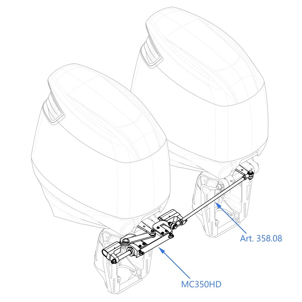 Mavi Mare 358.08 koblingsstang rustfri MC350HD