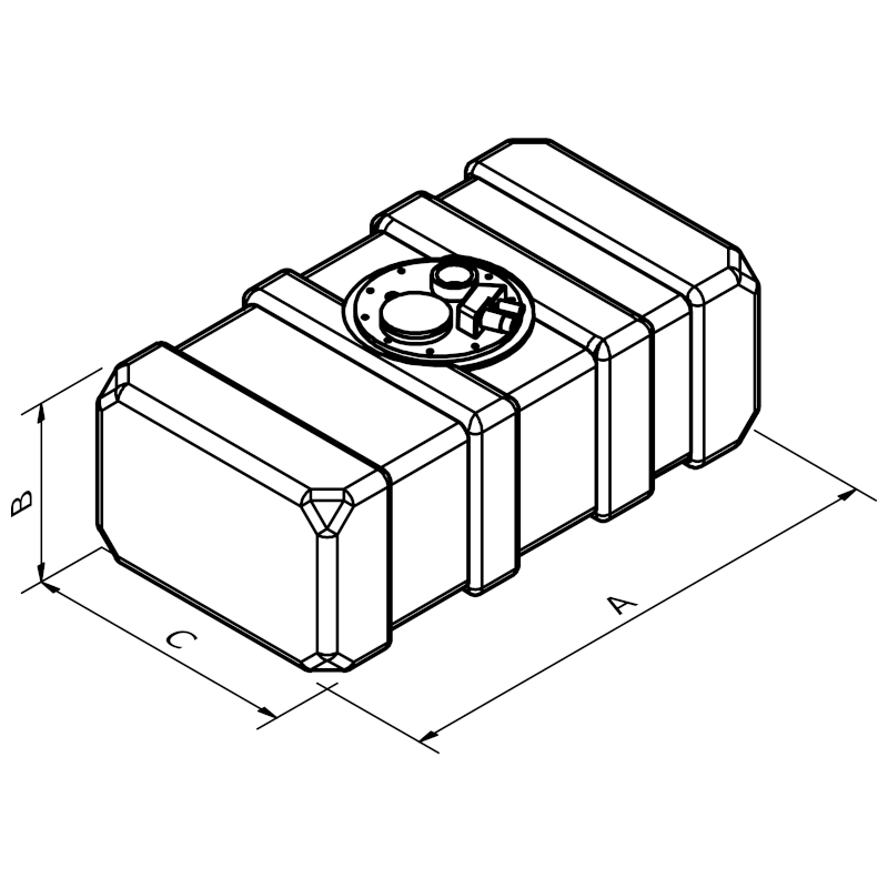 Can SB 01.2027 drivstofftank 55 L plast