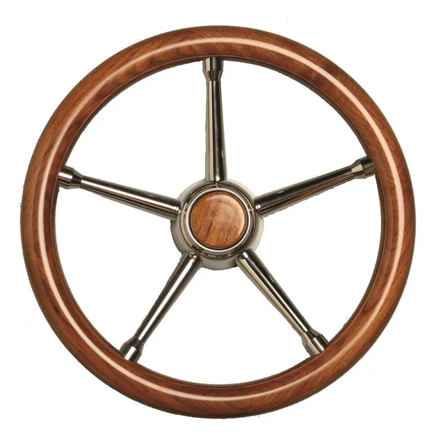 Mavi Mare V.AE35D båtratt rustfritt stål 350 mm teakgrep