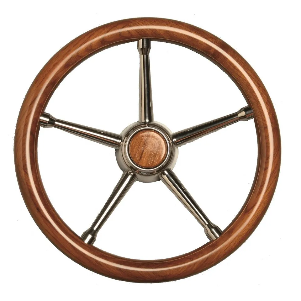 Mavi Mare V.AE35D båtratt rustfritt stål 350 mm teakgrep