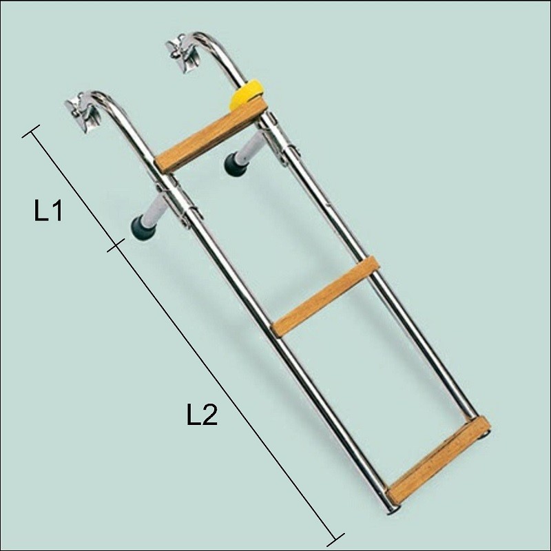 MAVI MARE 141.04 badestige rustfritt teaktrinn AISI 316