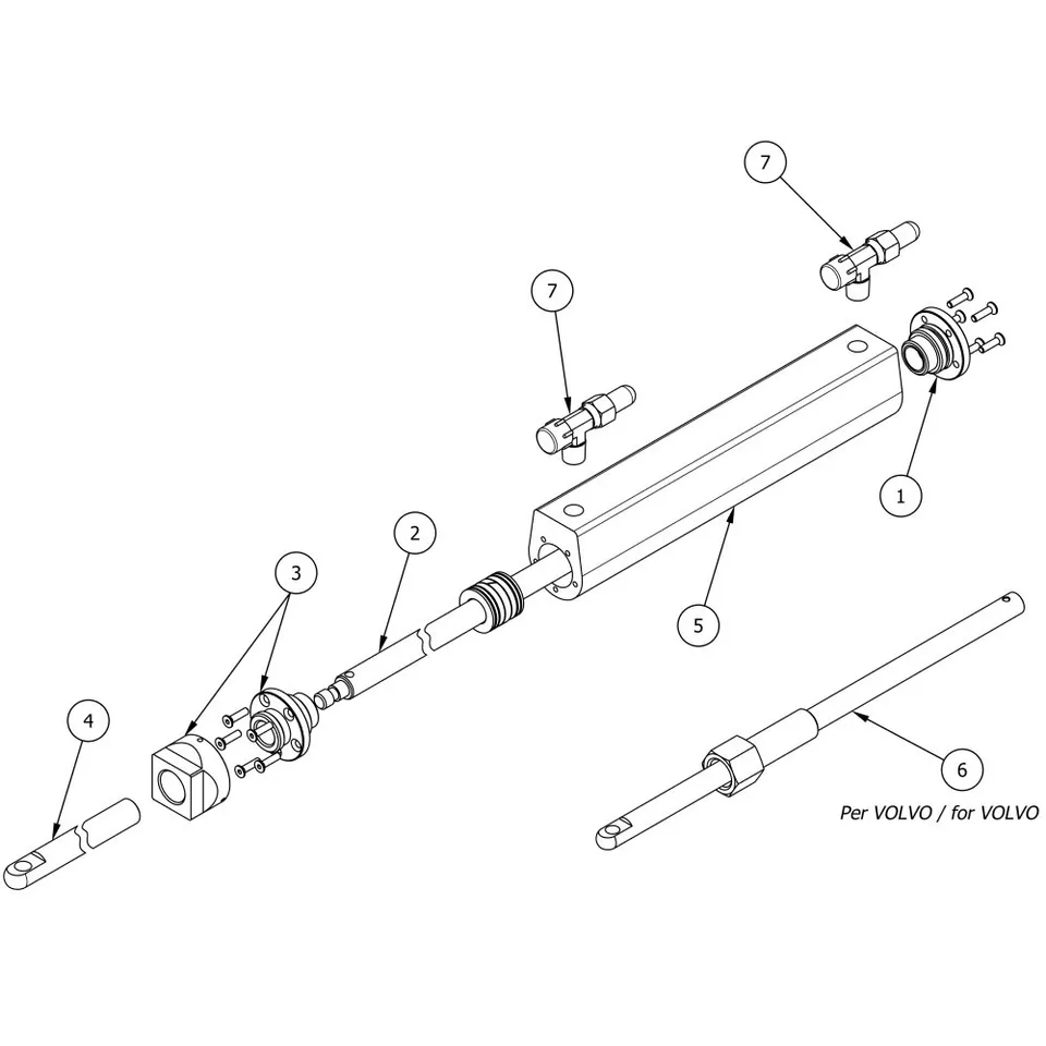 Mavi Mare MC150BE stempelstang 00.0008.00 hydraulikksylinder